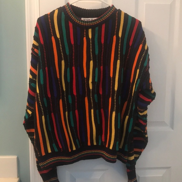 henry alan sport Other - Vintage rainbow 3-D knit coogi style sweater